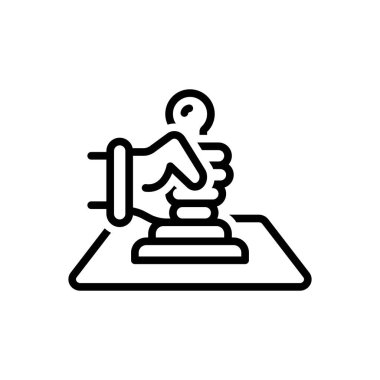 Siyah çizgi simgesini onaylandı 