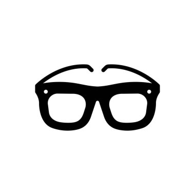 Gözlük için siyah katı simge 