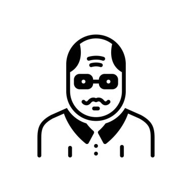 Üst düzey için siyah katı simge 