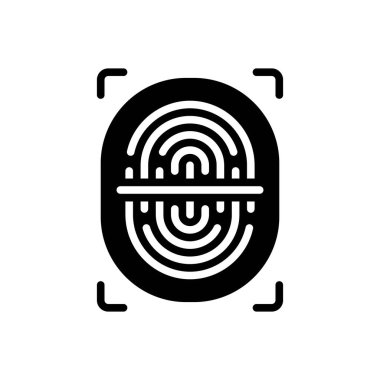 Biyometrik için siyah katı simge 