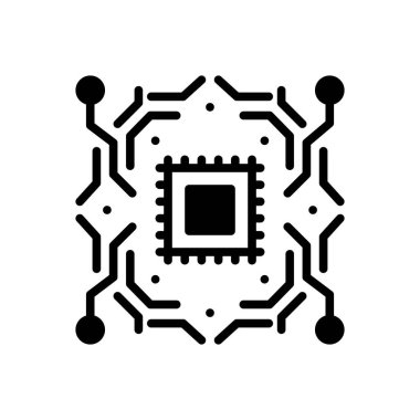 Devre için siyah katı simge 