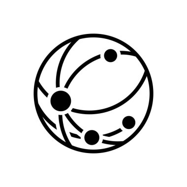 İnternet için siyah katı simge