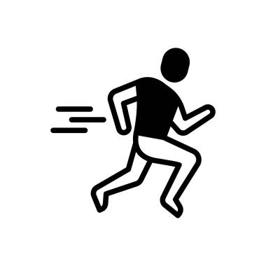 sprint için siyah katı simge 