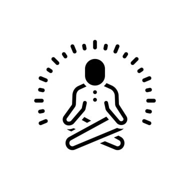 Farkındalık için siyah katı simge 