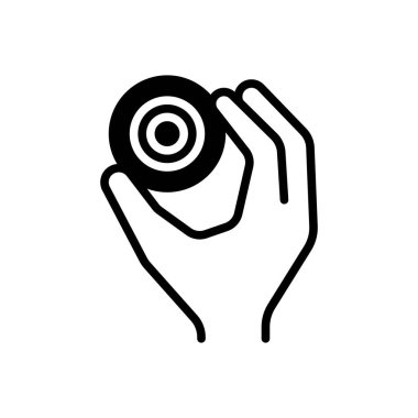 Odaklanma için siyah katı simge 