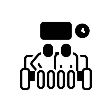 Aidiyet duygusu için siyah katı simge