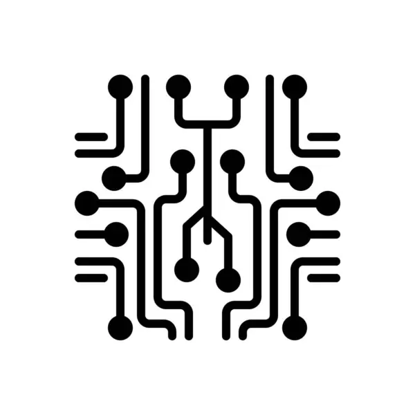 Bağlantı için siyah katı simge 