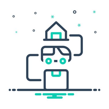 Tedarik zinciri için simgeyi karıştır