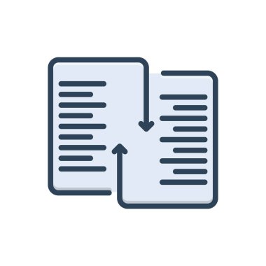 Dosya değişimi için renk illüstrasyon simgesi 