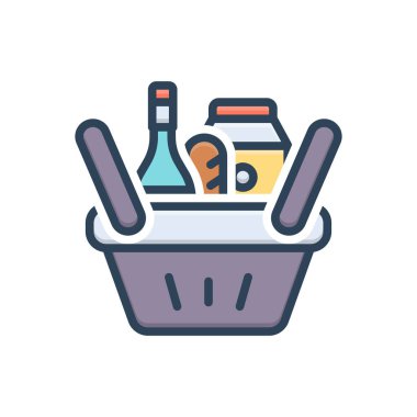 Eşyalar için renk illüstrasyon simgesi 