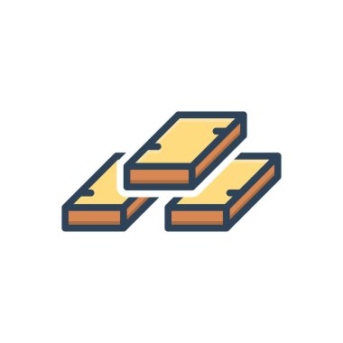 Kereste için renk illüstrasyon simgesi 