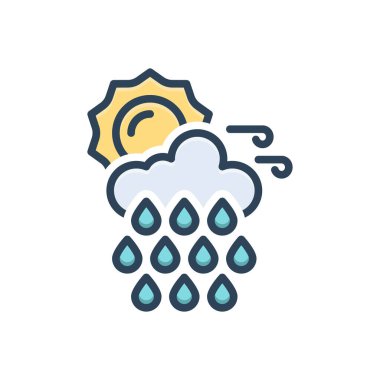 Color illustration icon for weather  clipart