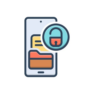 İzin vermek için renk illüstrasyon simgesi