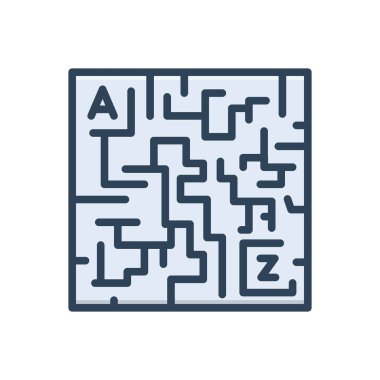 Eğitim oyunu için renk illüstrasyon simgesi