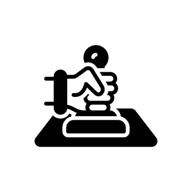 Onaylanan siyah katı simge