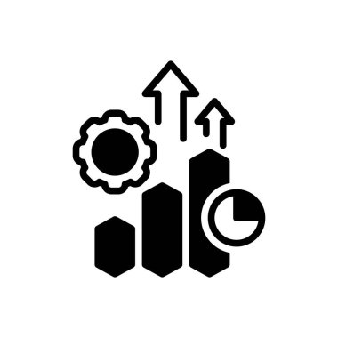 Black solid icon for productivity  clipart