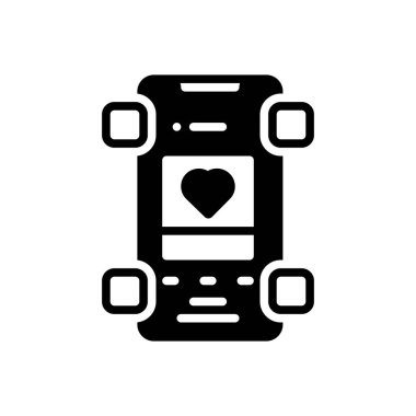 Sosyal medya için siyah katı simge