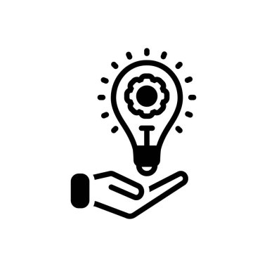 Çözüm için siyah katı simge 