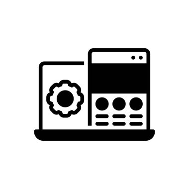 Geliştirme için siyah katı simge 