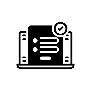 Kayıt için siyah katı simge 