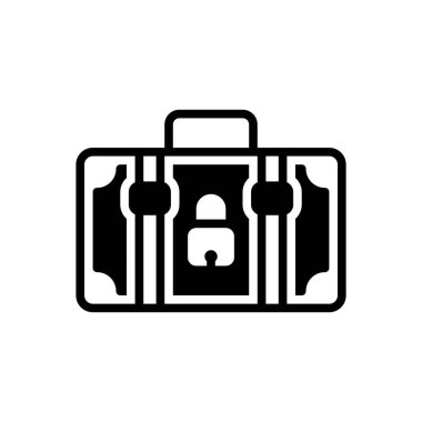 Ticaret sırları için siyah katı simge