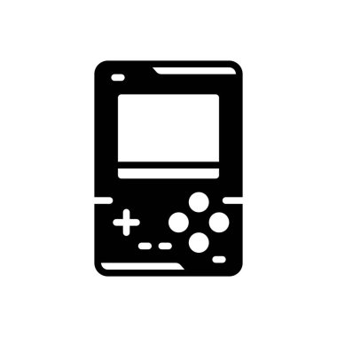 Retro için siyah katı simge 