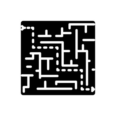 Çözüm için siyah katı simge 