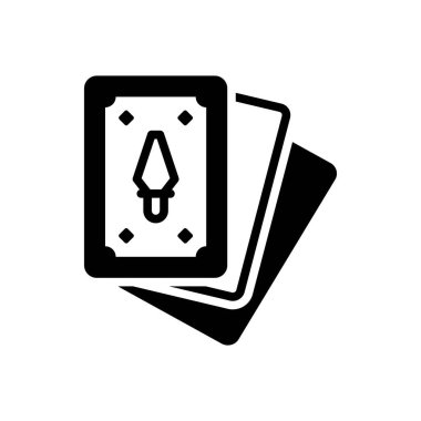 Kart oyunu için siyah katı simge