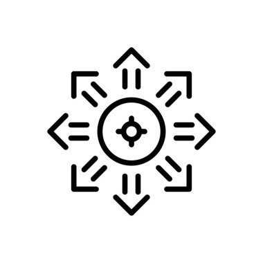 İndirme için siyah çizgi simgesi