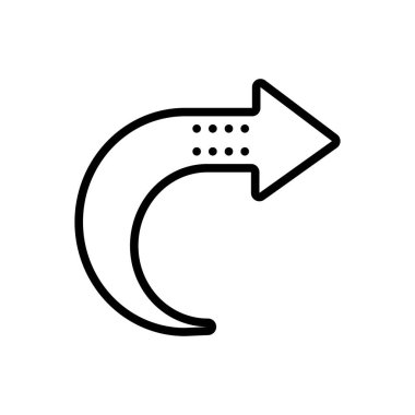 Black line icon for download clipart