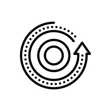 İndirme için siyah çizgi simgesi