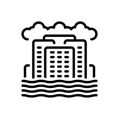 İndirme için siyah çizgi simgesi