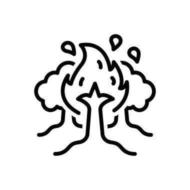 İndirme için siyah çizgi simgesi