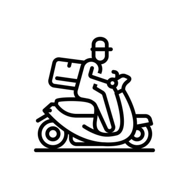 İndirme için siyah çizgi simgesi