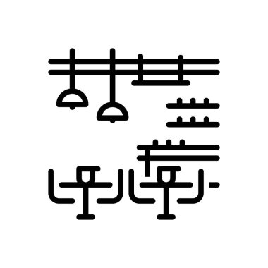 İndirme için siyah çizgi simgesi