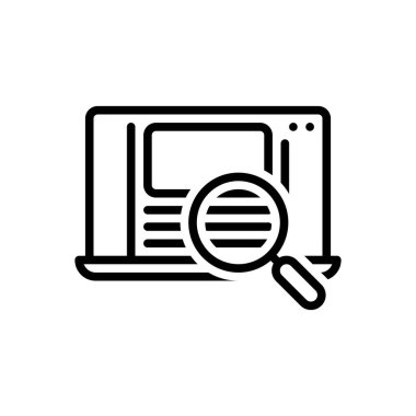 İndirme için siyah çizgi simgesi