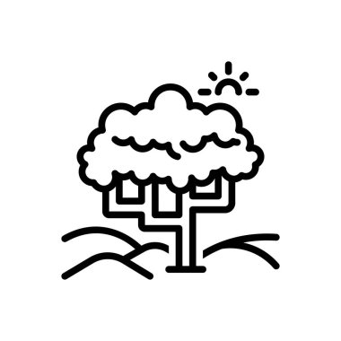 Savannah için siyah çizgi simgesi 