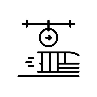 Ayrılma için siyah çizgi simgesi 