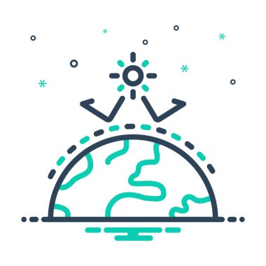 Yeşil ev efekti için karıştırma simgesi