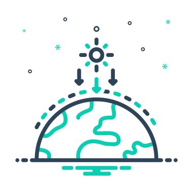 Güneş ışınları için simgeyi karıştır