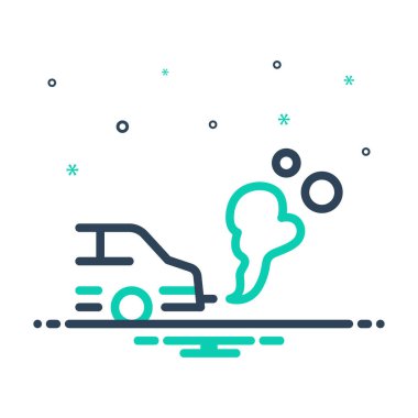 Hava kirliliği için karıştırma simgesi