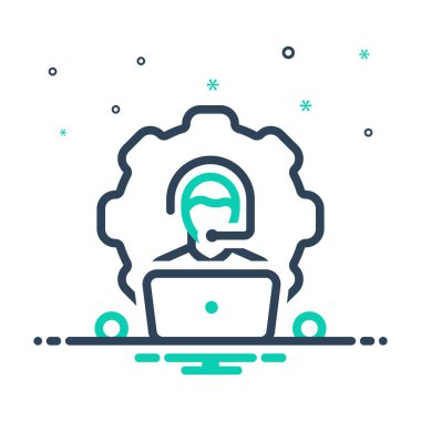 Teknik destek için karıştırma simgesi