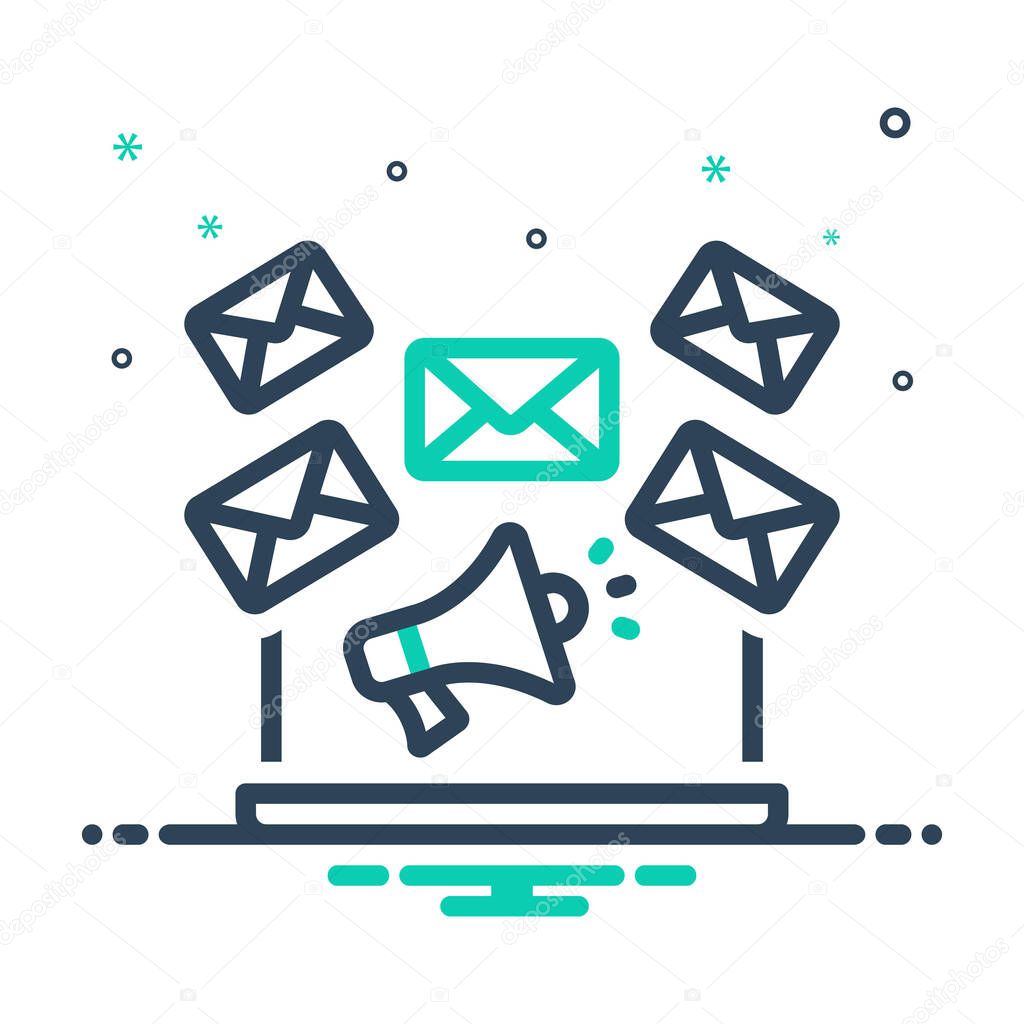 Mix icon for email marketing
