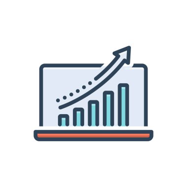 Büyüme için renk illüstrasyon simgesi 