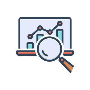 Analizler için renk illüstrasyon simgesi 