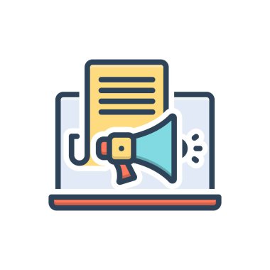 İçerik pazarlaması için renk resimleme simgesi