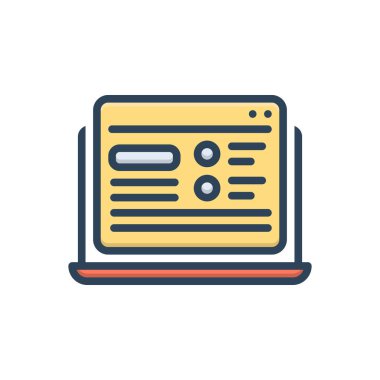 Çevrimiçi için renk resimleme simgesi 