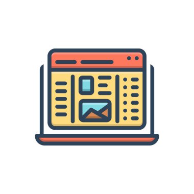 Kullanıcı arayüzü için renk resimleme simgesi