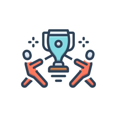 Yarışma için renk illüstrasyon simgesi 