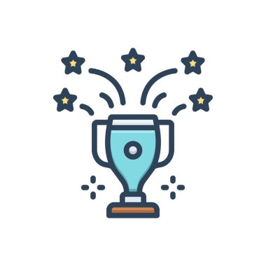 Ödül için renk illüstrasyon simgesi